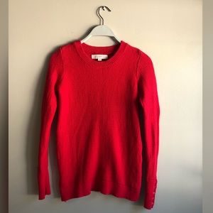 LOFT RED SWEATER Round Neck